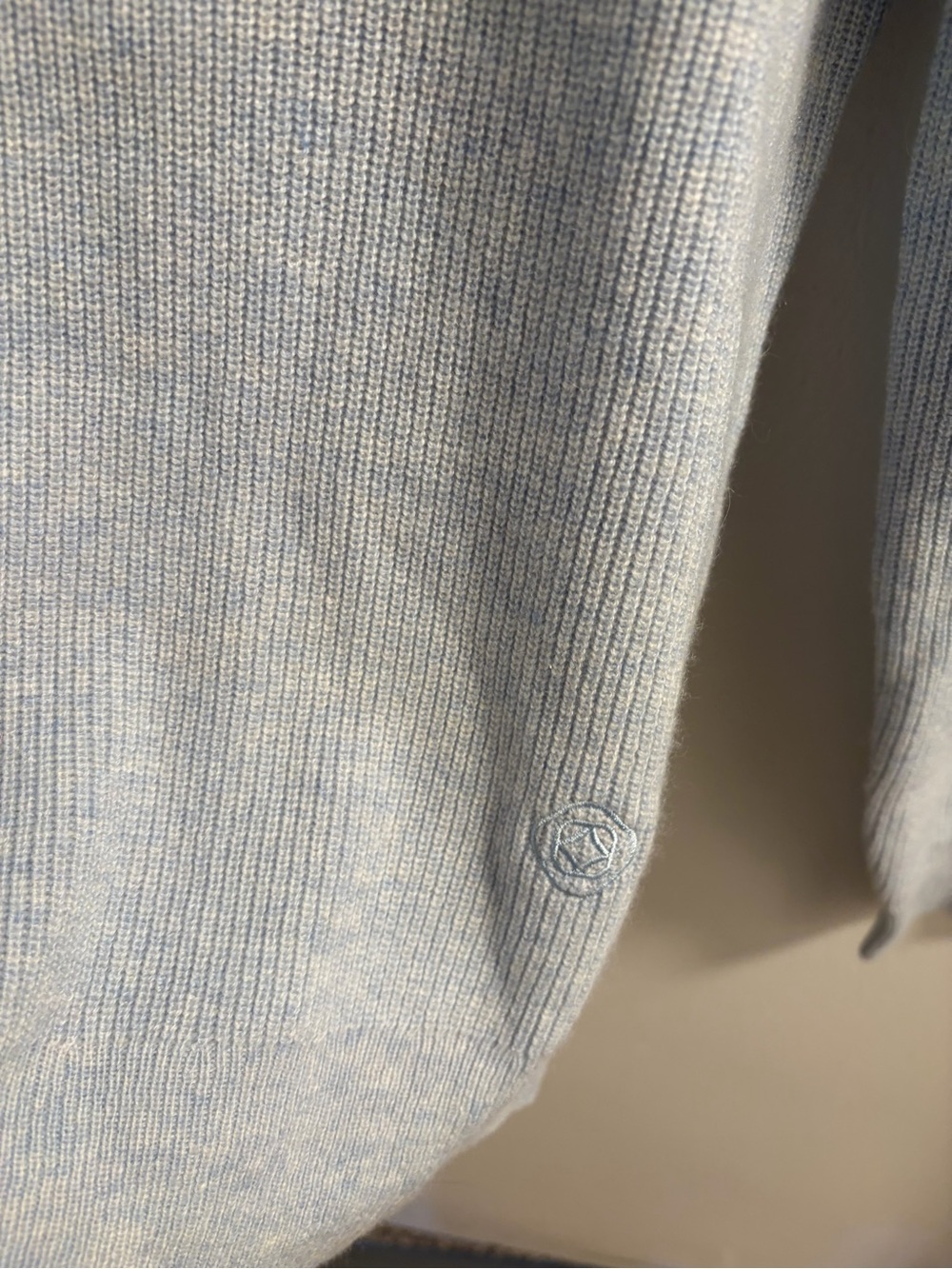 Ravella Sky Blue Ribbed Crewneck Sweater - Picture 4 of 10